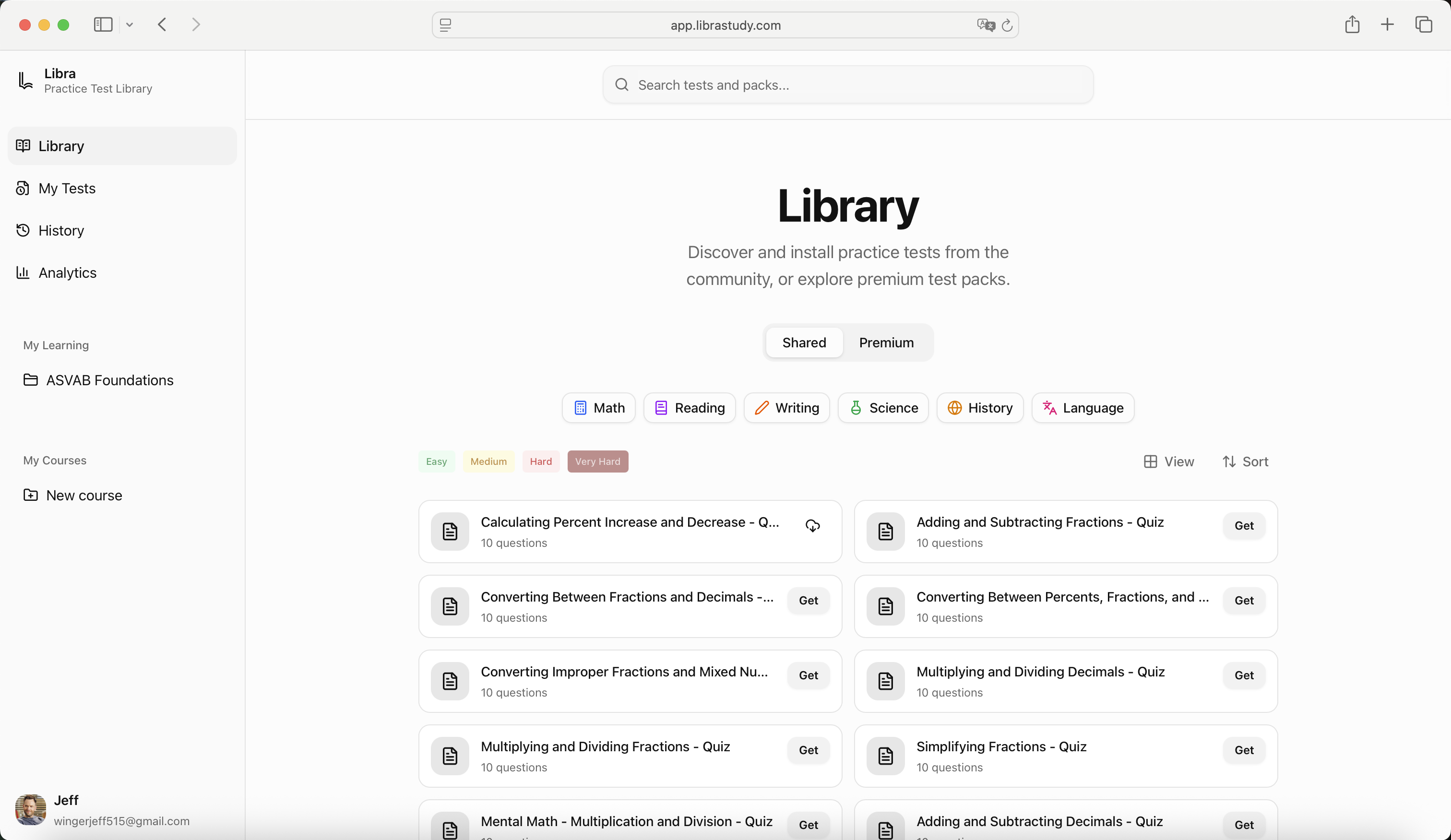 Libra Library - Browse and install practice tests from the community
